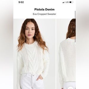 Pistola cable knit cotton sweater XS